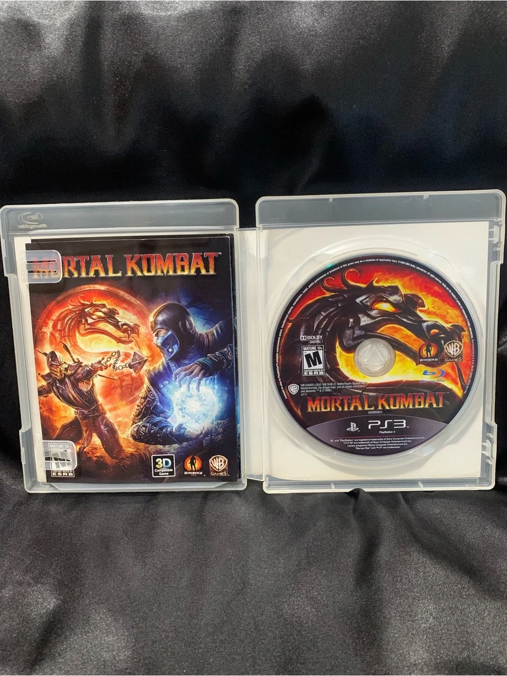 MORTAL KOMBAT PS3 Video Game Exclusive Content Kratos Rated M EUC